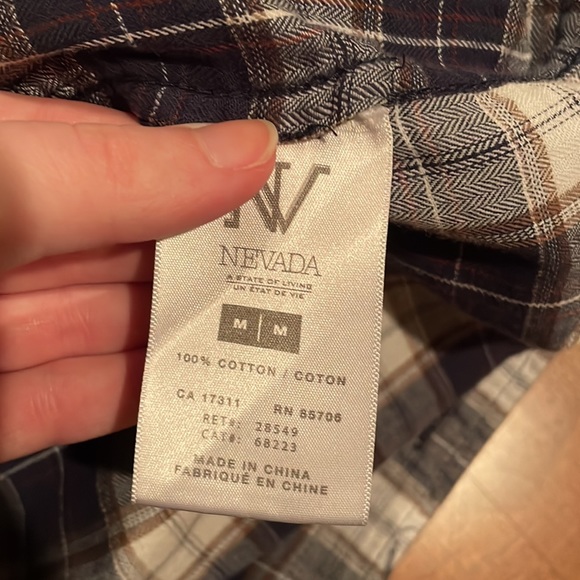 Blue and Brown Plaid Button Up - Picture 8 of 10